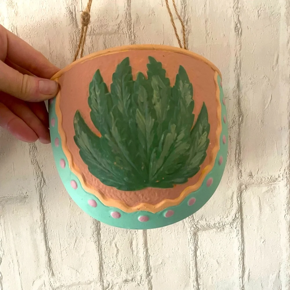 Southwest Hand-painted Cactus Plant Wall Sconces NEW!